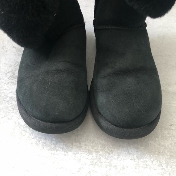 UGG Black Bailey Button Crystal Bling Boots - Picture 3 of 9